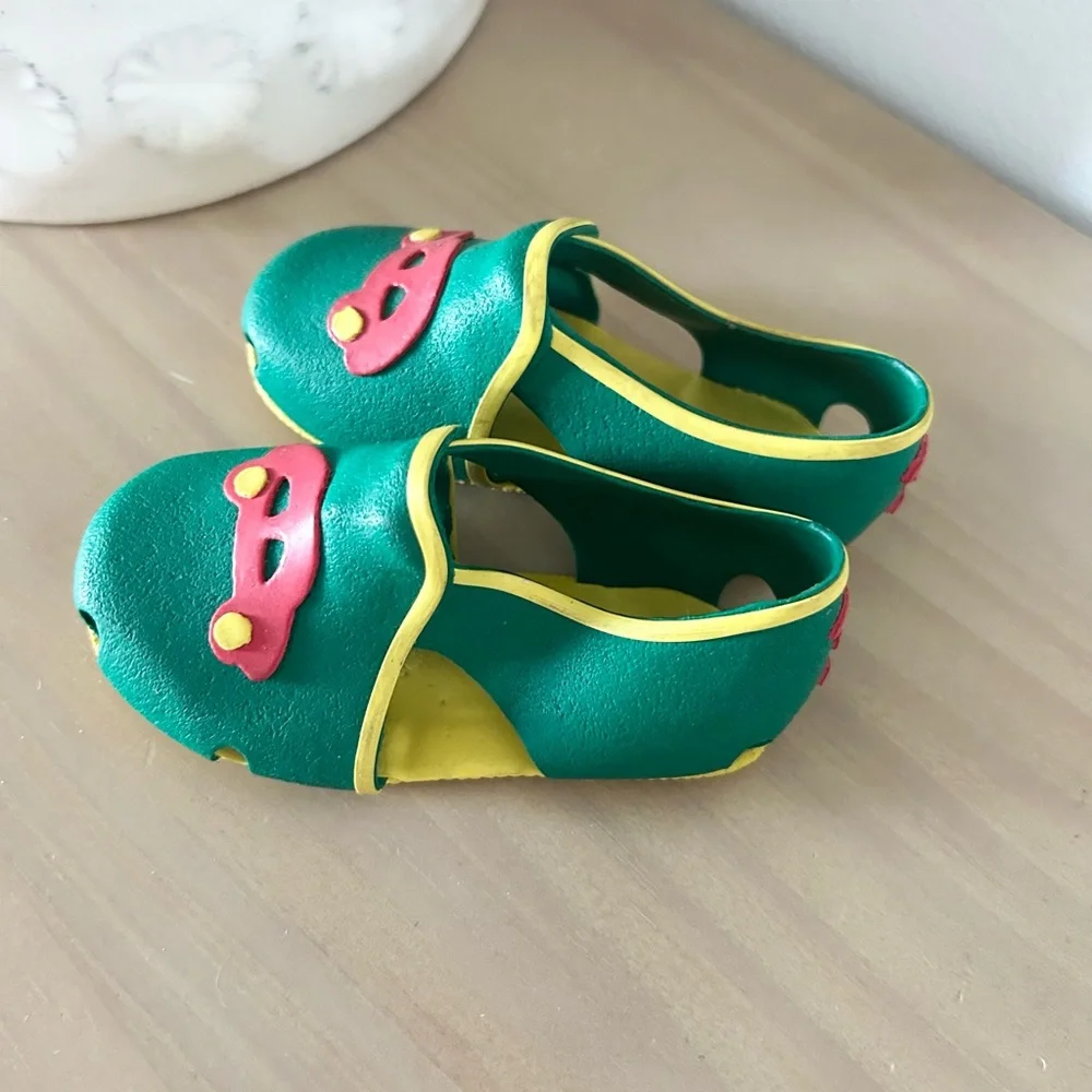 Vintage Marcelo Rubber Baby Shoes Cars Size 4 (5”) Early Walkers